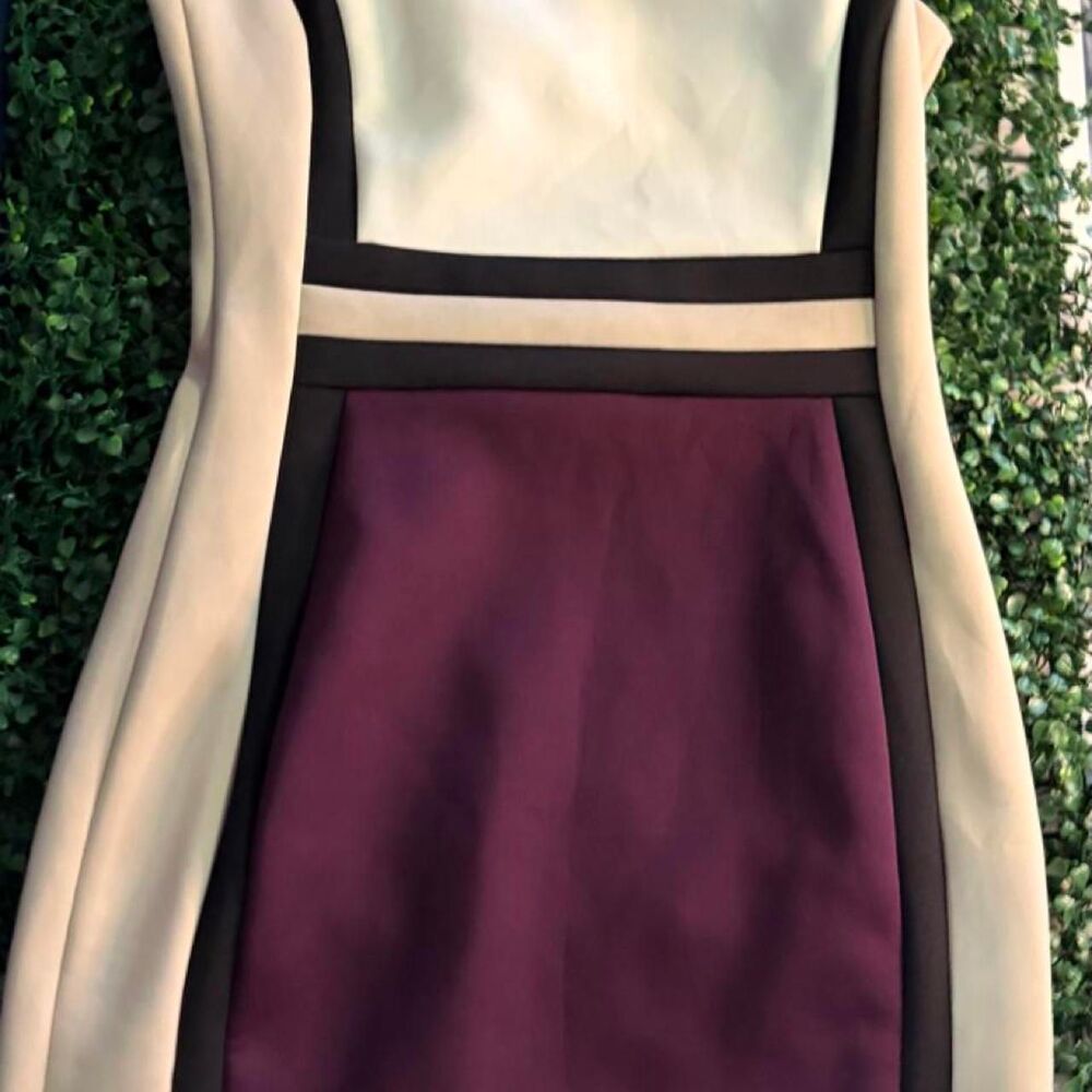 Calvin Klein Women's Plum and Tan Dress